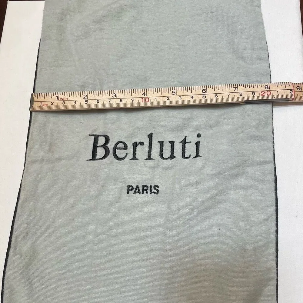 Authentic Berluti Paris Luxury Replacement Dust Bag Gray Drawstring Tassel